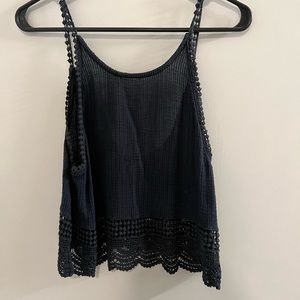 BLACK URBAN OUTFITTERS SCOOP BACK TANK